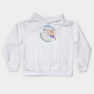 Summer beach. Soccer season. Kids Hoodie